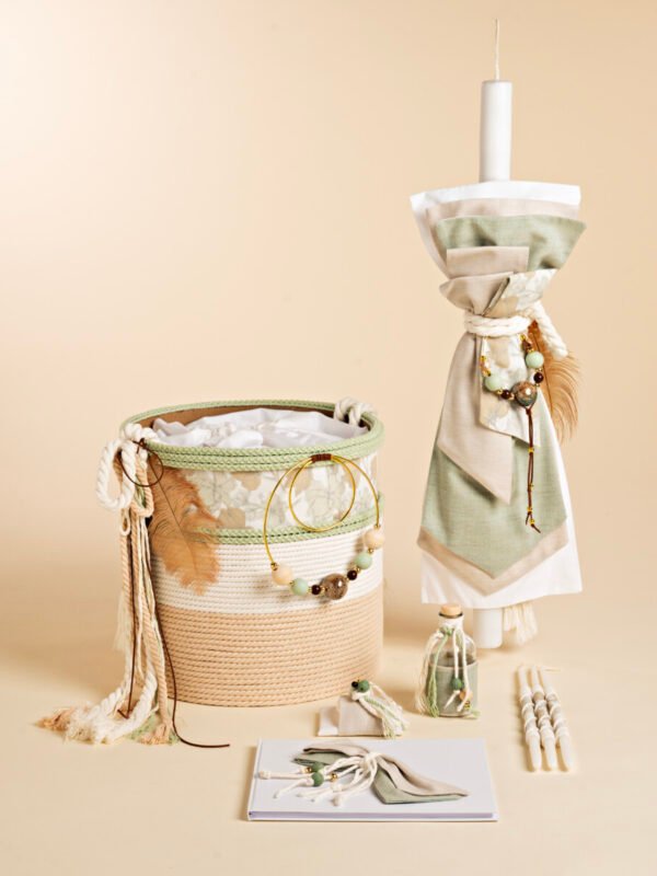 K26.51 Ψάθινο καλάθι Jason Baby Bloom