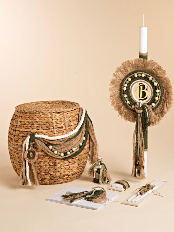 K26.51 Ψάθινο καλάθι Jason Baby Bloom