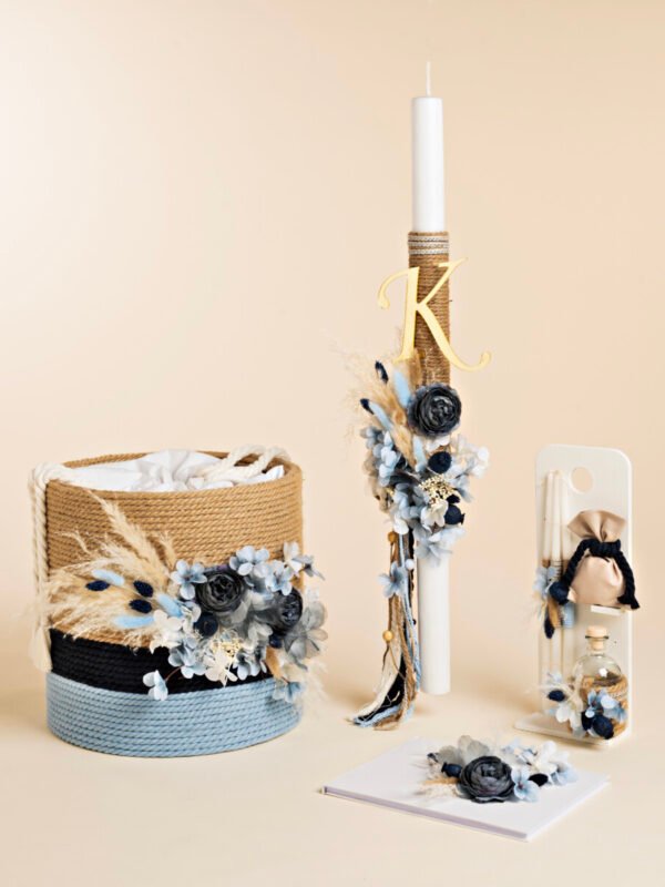 K26.51 Ψάθινο καλάθι Jason Baby Bloom