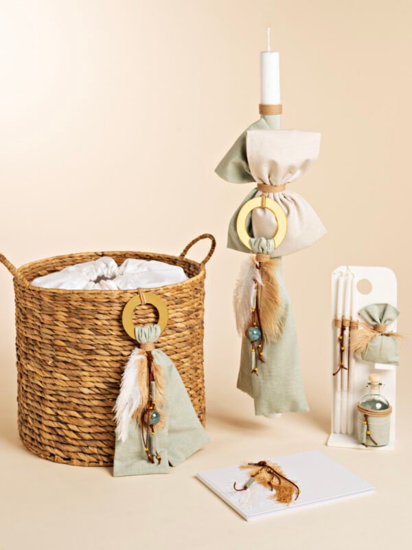 K26.51 Ψάθινο καλάθι Jason Baby Bloom