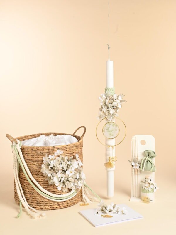 K26.51 Ψάθινο καλάθι Jason Baby Bloom