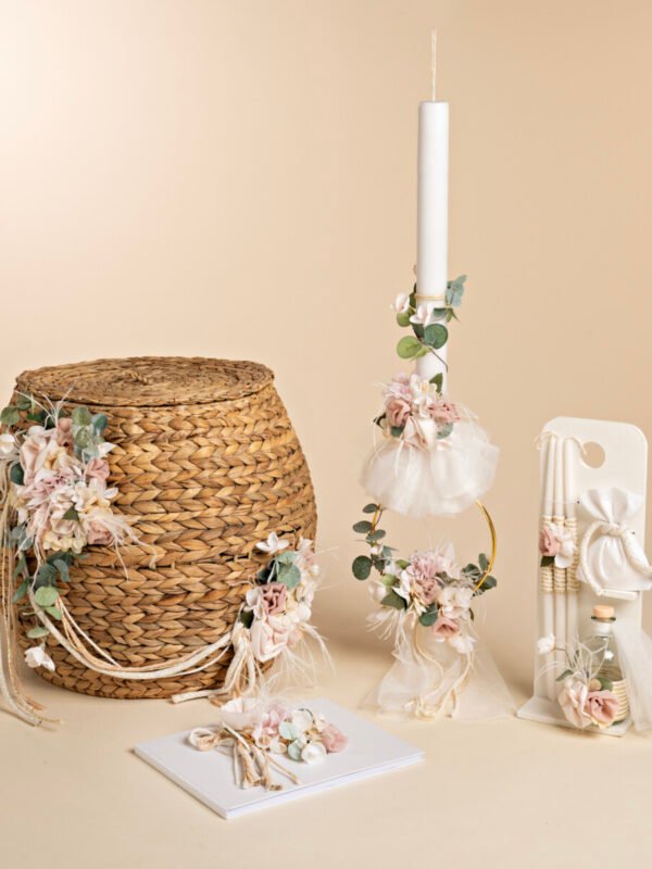 K26.10 Καλάθι ψάθινο Νεφέλη Baby Bloom
